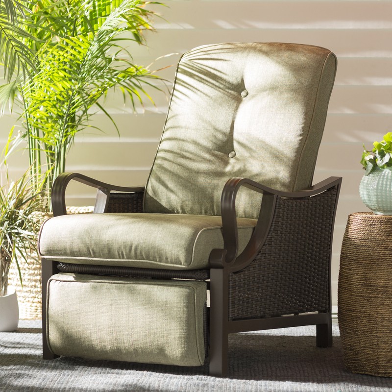 Craighead Luxury Recliner Patio Chair with Cushions