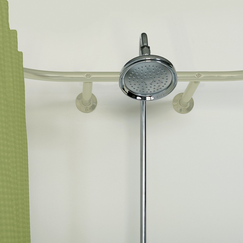 D-Shaped Fixed Shower Curtain Rod