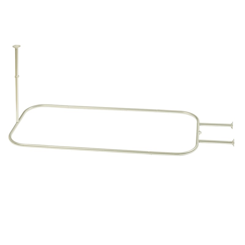 D-Shaped Fixed Shower Curtain Rod