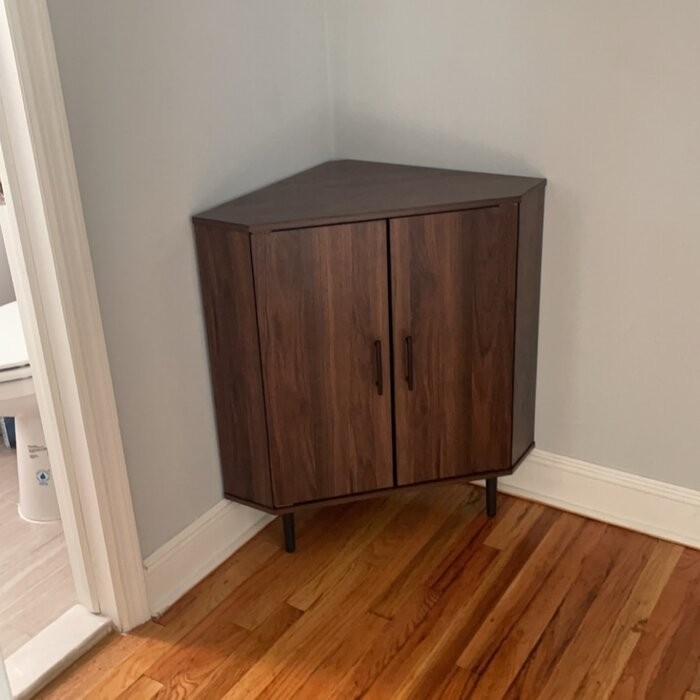 Darlinda 32'' Tall 2 - Door Corner Accent Cabinet
