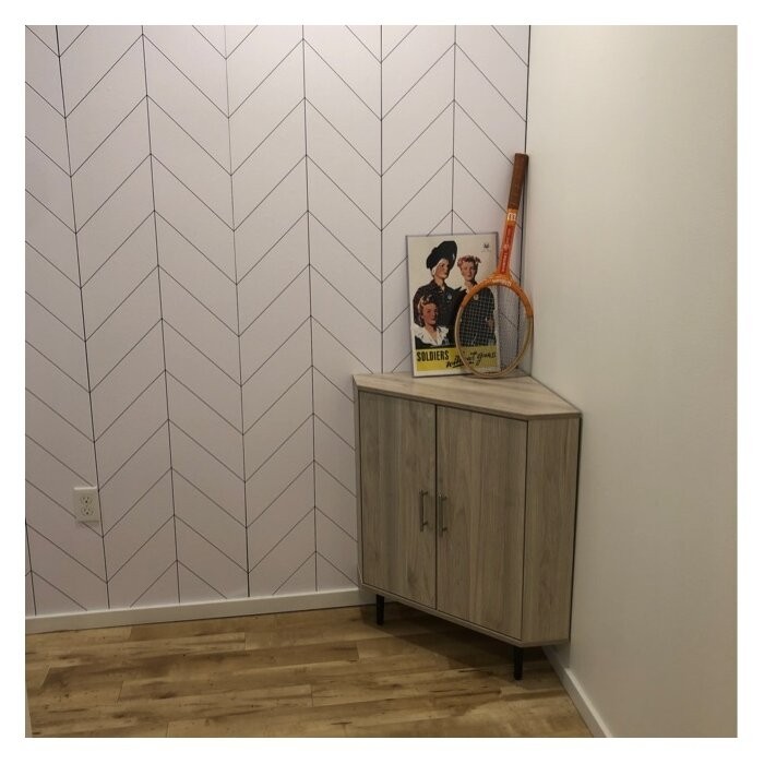 Darlinda 32'' Tall 2 - Door Corner Accent Cabinet