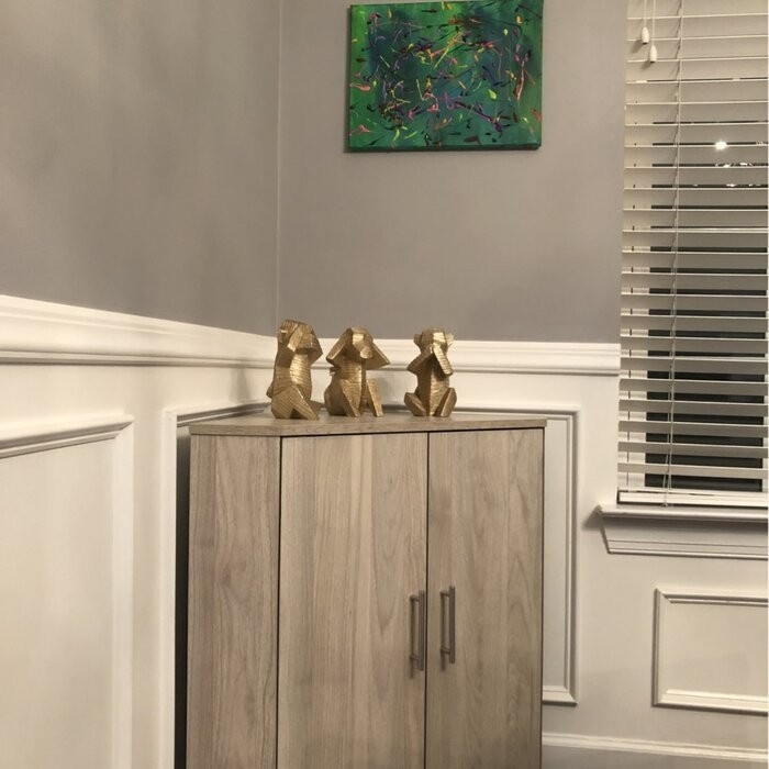 Darlinda 32'' Tall 2 - Door Corner Accent Cabinet