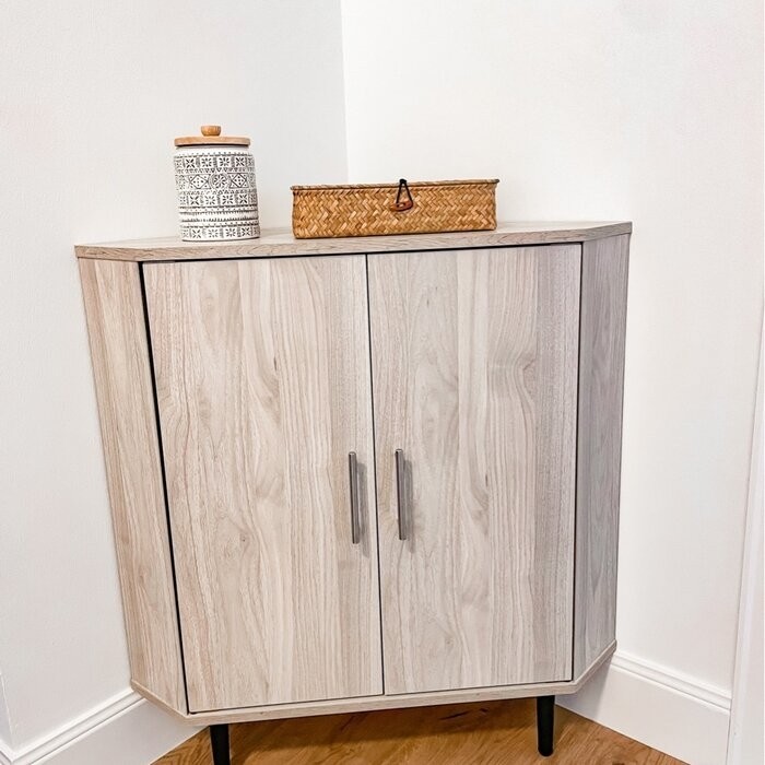 Darlinda 32'' Tall 2 - Door Corner Accent Cabinet