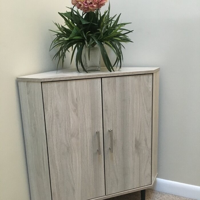 Darlinda 32'' Tall 2 - Door Corner Accent Cabinet