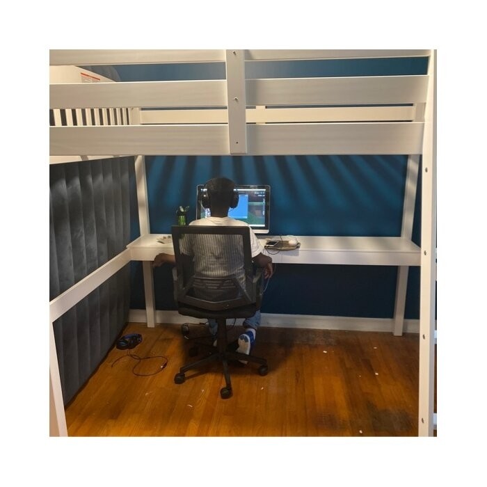Daylin Solid Wood Platform Loft Bed with Built-in-Desk by Harriet Bee