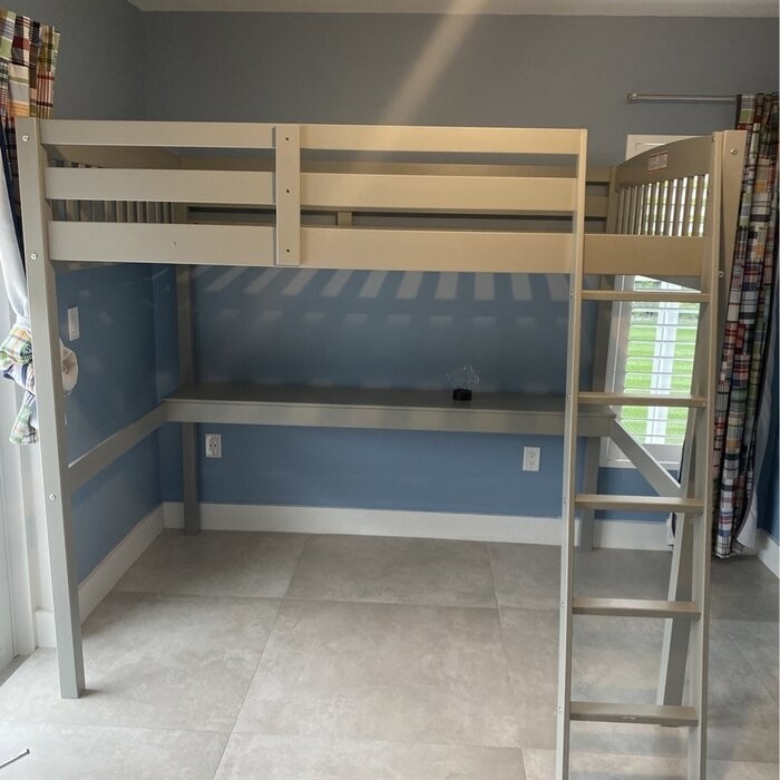Daylin Solid Wood Platform Loft Bed with Built-in-Desk by Harriet Bee