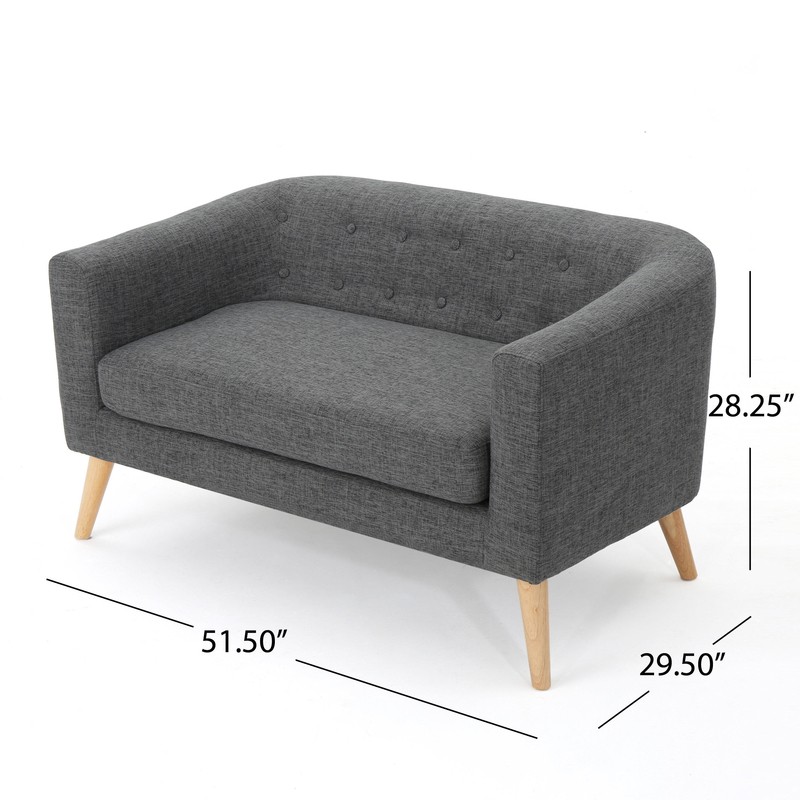 Decato 51.5'' Tuxedo Arm Loveseat