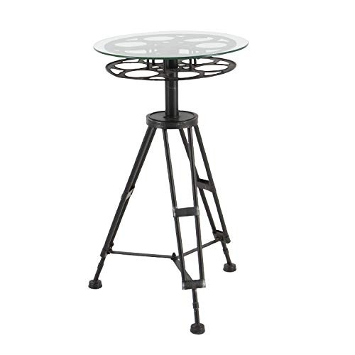 Deco 79 51652 Metal Glass Accent Table, 25" x 15", Brown