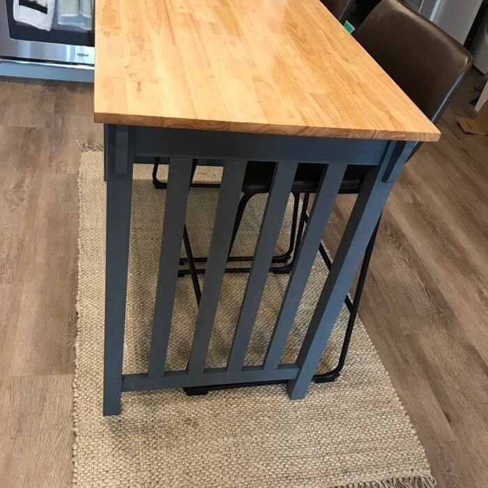Deewan Counter Height 48'' Solid Wood Dining Table