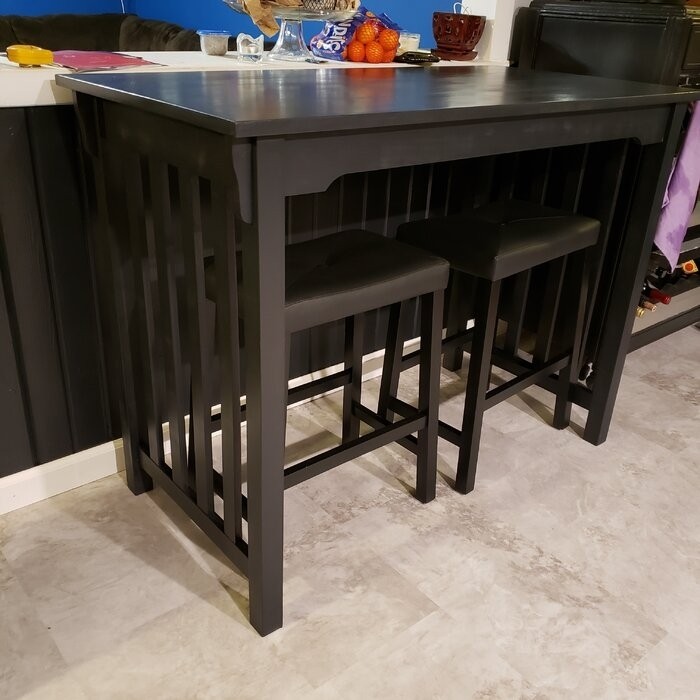 Deewan Counter Height 48'' Solid Wood Dining Table