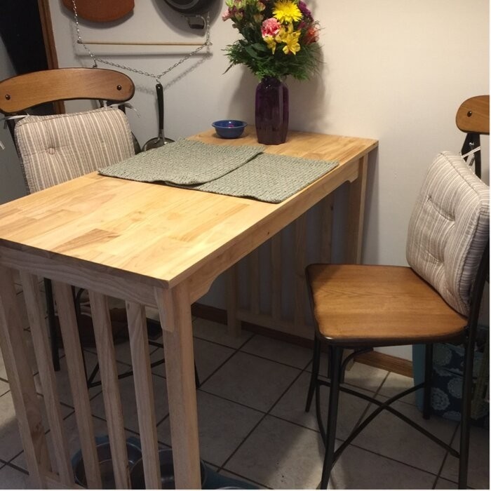 Deewan Counter Height 48'' Solid Wood Dining Table