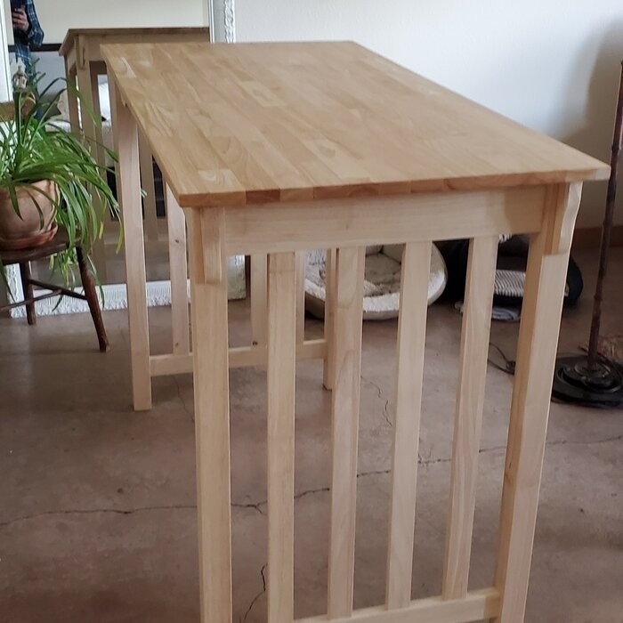 Deewan Counter Height 48'' Solid Wood Dining Table
