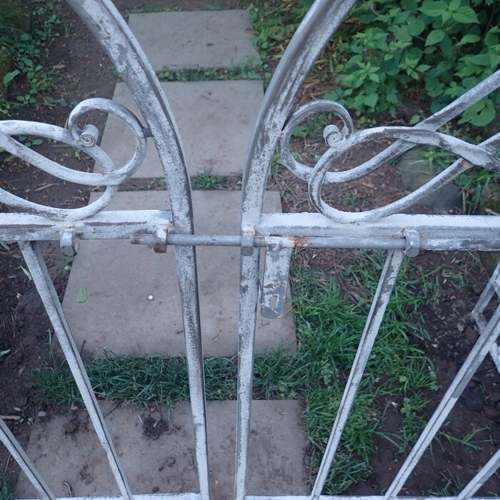 Derra Garden 50" W x 19.69" D Steel Arbor with Gate