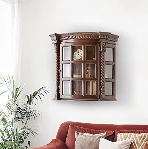 design TOSCANO Display Cabinet - Cardington Square Manor - Wall Mounted Curio Cabinet