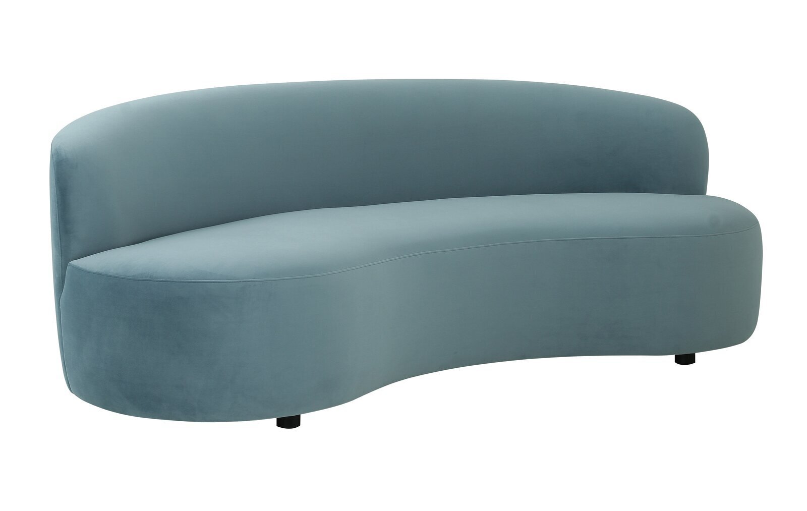 Designer Mid Century Modern Chic Curved Couch