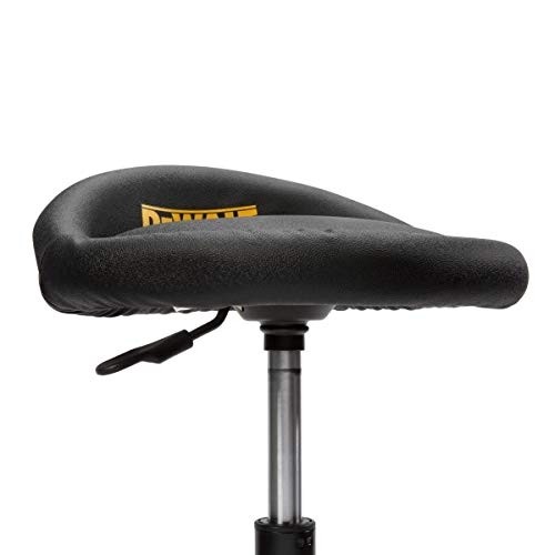 Dewalt Padded, Rolling Shop/Garage Stool, 360-degree Swivel Seat, Durable Steel Frame, Adjustable