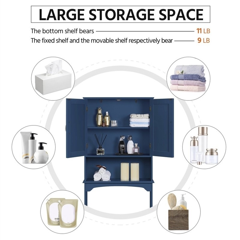 Dharmraj 24.5'' W x 65.7'' H x 9'' D Over-The-Toilet Storage
