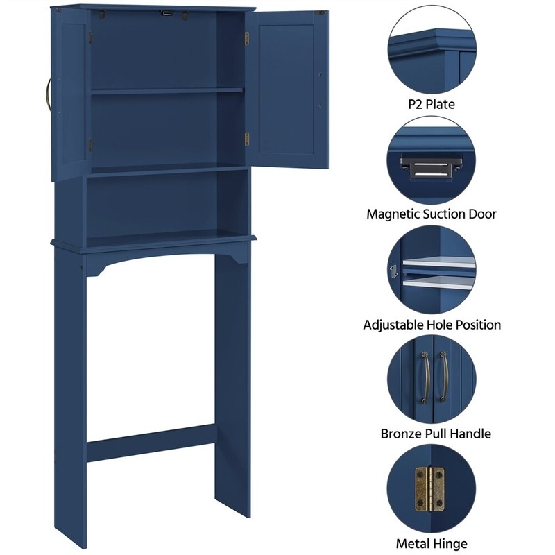 Dharmraj 24.5'' W x 65.7'' H x 9'' D Over-The-Toilet Storage