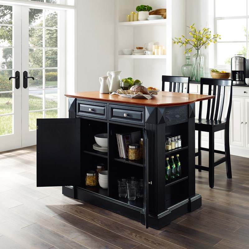 Diamondback 47.75'' Wide Kitchen Island Set with Solid Wood Top