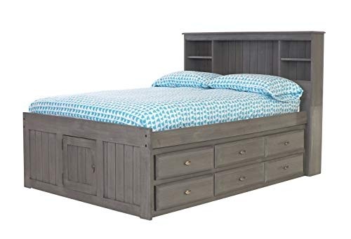 Discovery World Furniture Full Bookcase Bed with 12 Drawers