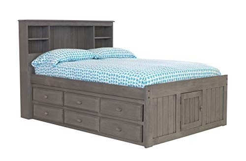 Discovery World Furniture Full Bookcase Bed with 12 Drawers