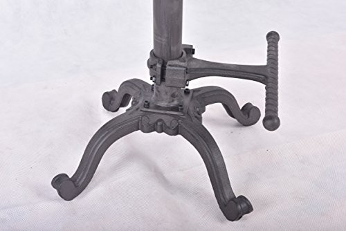 Diwhy Rustic Industrial Farmhouse Tractor Seat Counter Height Adjustable Bar Stool Cast Iron Swivel Stool Industrial bar Chair (Rust, Cast Iron)