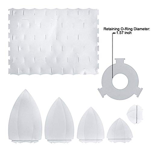 DIY IQ Pendant Puzzle Lampshade,Q-Plusmore Lotus Flower hanging Lamp Shade with 15 Feet UL Listed Cord Kit,Ceiling Light Fixture Decorative Chandelier for Home Cafe Hotel Restaurant (1 Pack, White)