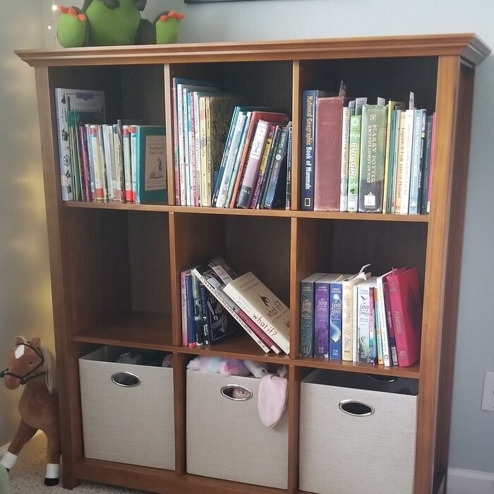 Edgecomb 48'' H x 44'' W Solid Wood Cube Bookcase