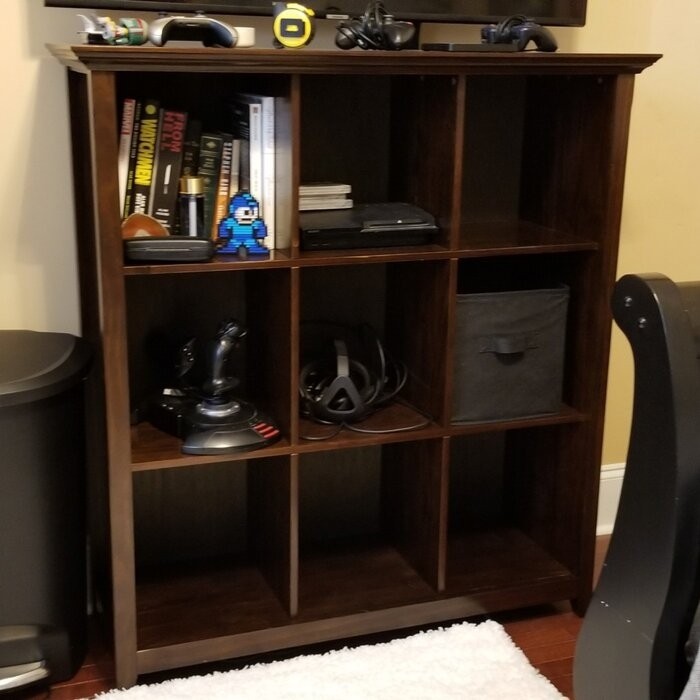 Edgecomb 48'' H x 44'' W Solid Wood Cube Bookcase