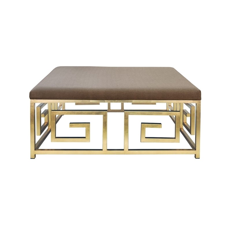 Eileen 40'' Wide Faux Leather Square Cocktail Ottoman
