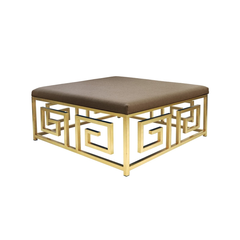 Eileen 40'' Wide Faux Leather Square Cocktail Ottoman