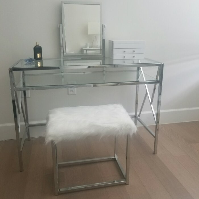 Eisen 42'' Wide Vanity Set with Stool and Mirror