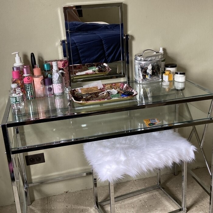 Eisen 42'' Wide Vanity Set with Stool and Mirror