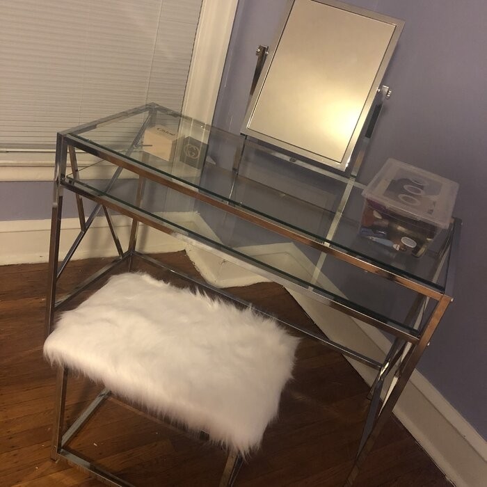 Eisen 42'' Wide Vanity Set with Stool and Mirror