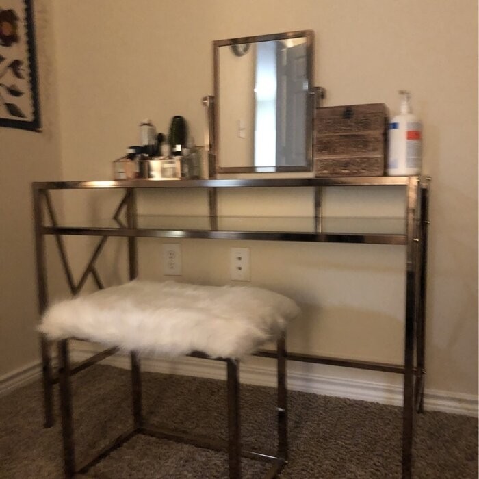 Eisen 42'' Wide Vanity Set with Stool and Mirror