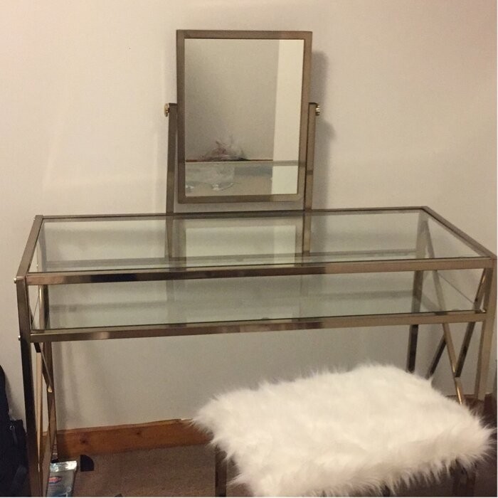 Eisen 42'' Wide Vanity Set with Stool and Mirror