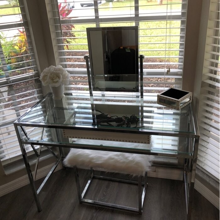 Eisen 42'' Wide Vanity Set with Stool and Mirror