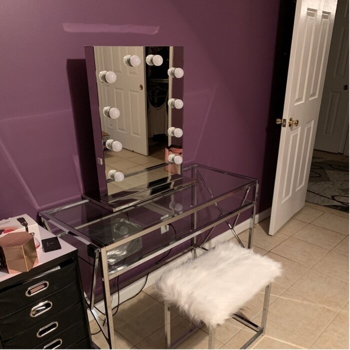 Eisen 42'' Wide Vanity Set with Stool and Mirror