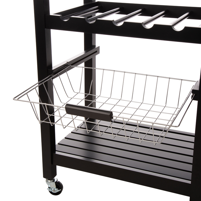 Encinal 22.83'' Wide Rolling Kitchen Cart with Marble Top