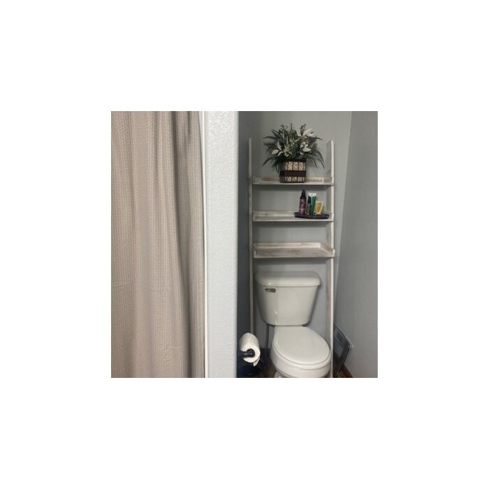 Ervey 15.64'' W x 66.43'' H x 23.22'' D Solid Wood Over-The-Toilet Storage