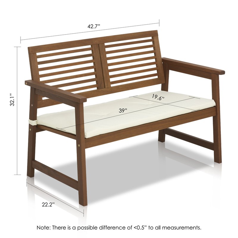 Estherville Meranti Wooden Garden Bench