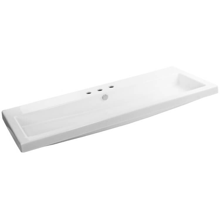 Extra  Long Wall Mounted Trough Sink