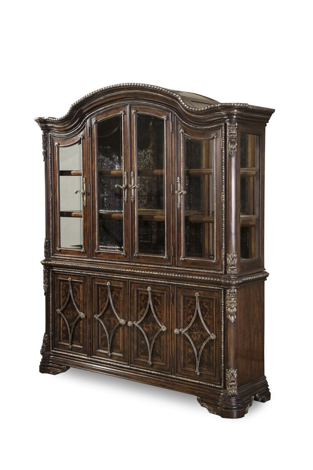 Extra Wide China Cabinet With Storage Cabinets