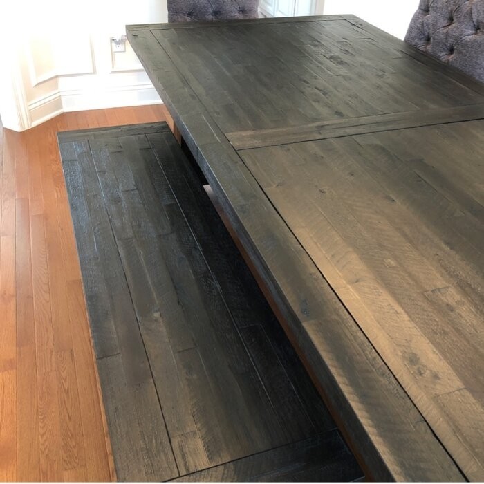 Fahey Extendable Acacia Solid Wood Trestle Dining Table