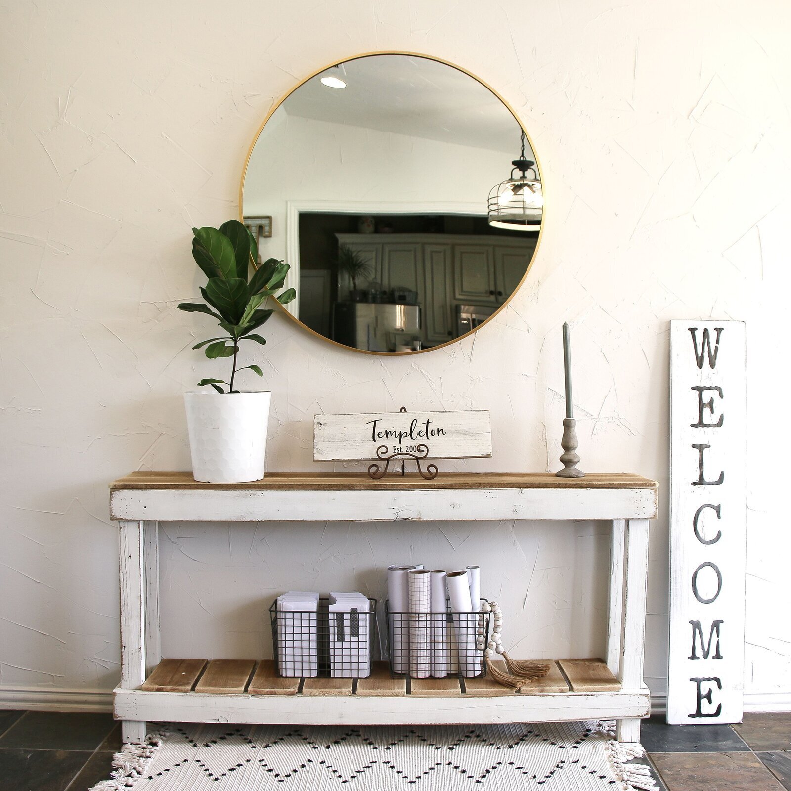 Farmhouse Console Table from Reclaimed Wood 