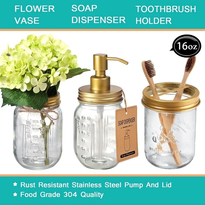 Farmhouse Decor 8 Piece Bathroom Accessory Set