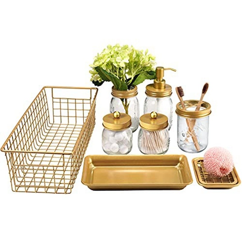 Farmhouse Decor 8 Piece Bathroom Accessory Set