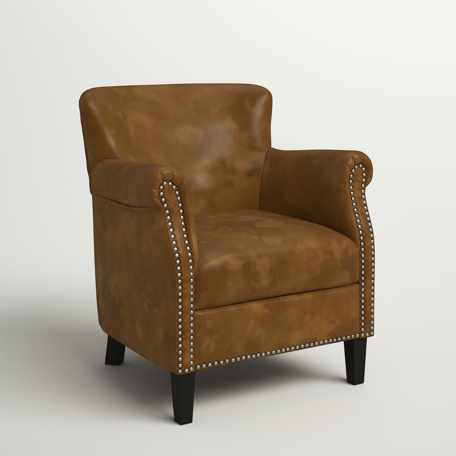 Faux Leather High Seat Armchair 