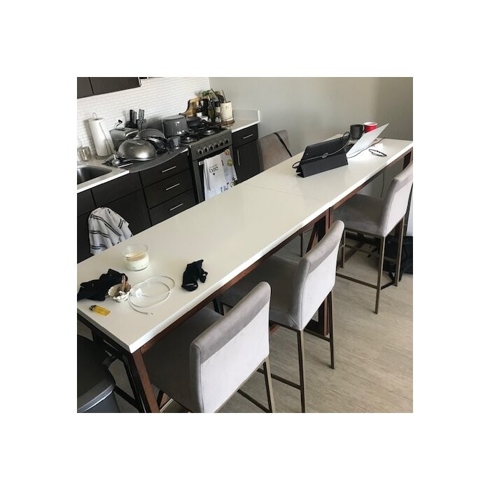 Feltonville Counter Height 24'' Trestle Dining Table