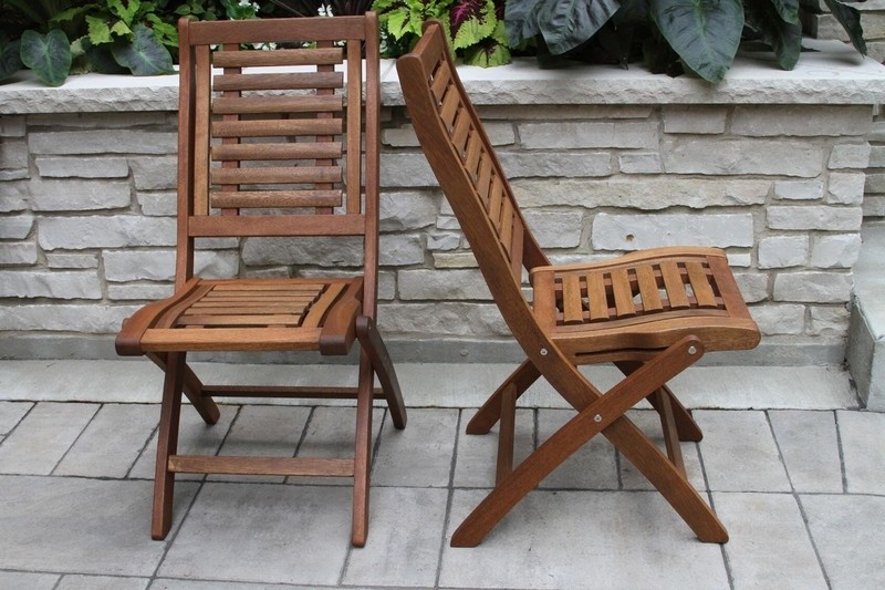 Fitzhugh Eucalyptus Folding Patio Side Chair